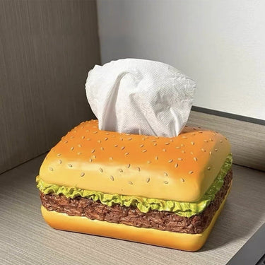 Charming Burger Tissue Box
